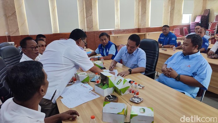 Partai Gerindra menguji Yoyok Sukawi sebagai bakal calon Walkot Semarang di Kantor DPC Gerindra, Kamis (23/5/2024).