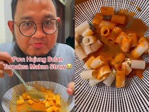 Pria Ini Nekat Makan Sedotan Kopi yang Diracik Pakai Saus Pasta