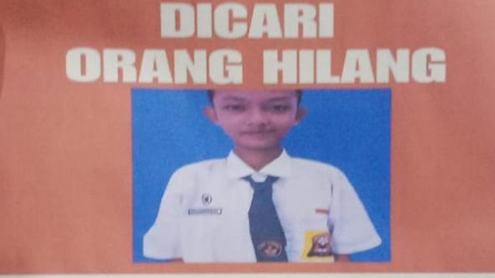 Muhamad Rizki (15) hilang usai dipulangkan dari sekolah saat jam pelajaran.