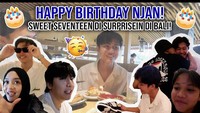 Baru saja merayakan ulang tahun yang ke 17, Njan dapat kejutan menarik saat tengah makan dan berlibur di Bali dari keluarganya. Foto: Instagram @rizwanfadilah.a.s