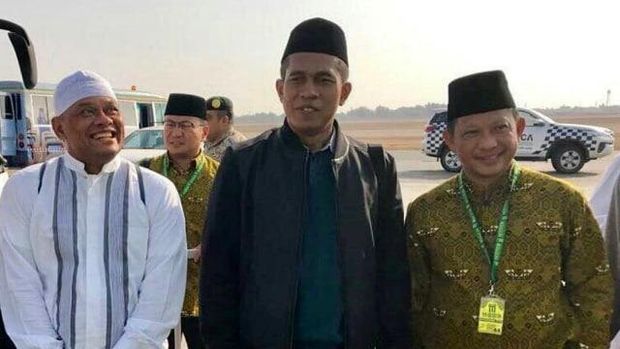 Panglima TNI Jenderal Gatot Nurmantyo, Brigjen Rudy Sufahriadi, dan Kapolri Jenderal Tito Karnavian, Agustus 2017