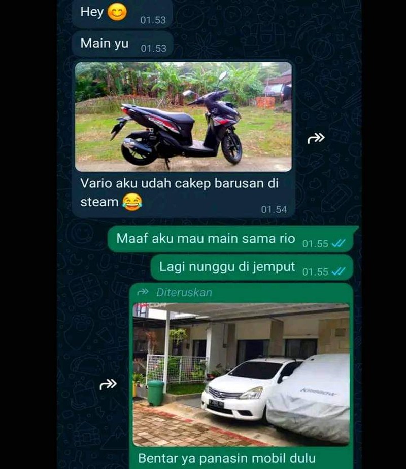 Chat WhatsApp random ini benar-benar bikin nyengir membacanya. Kok absurd banget ya, isi percakapannya? Aowkaowk.