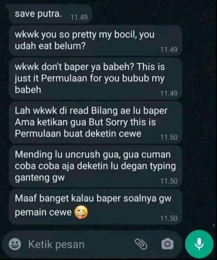 Kumpulan Chat WhatsApp Random, Bikin Cekikikan Chat WhatsApp random ini benar-benar bikin nyengir membacanya. Kok absurd banget ya, isi percakapannya? Aowkaowk.