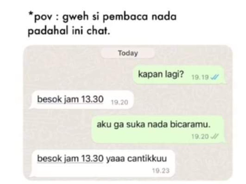 Kumpulan POV (point of view) pacar ngambek ini real banget, sih. Kamu pernah ngalamin hal serupa nggak, detikers?