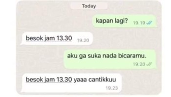 Nadanya terlalu kasar, hiks! Foto: X/txtdariwhatsap