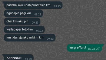 Pantes ngambek, sih. Foto: X/txtdariwhatsap