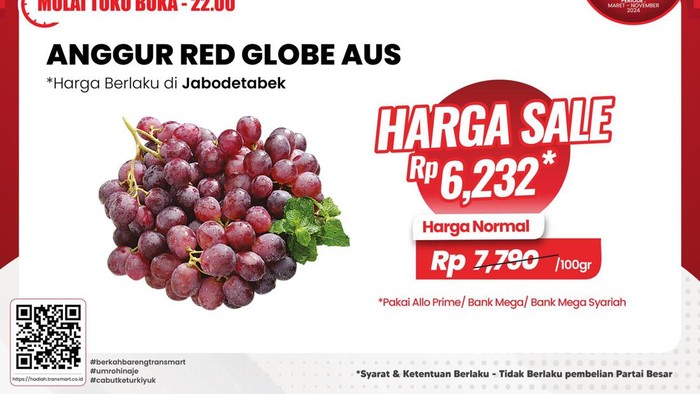 Anggur di Transmart Full Day Sale