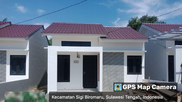 Tampilan depan rumah di Hasanah Land Tahap 2.