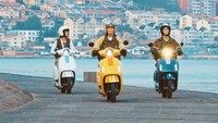 Honda NW F125 punya tampang yang nyaris identik dengan motor-motor matik buatan Vespa. Kendaraan tersebut punya dimensi kompak dengan aksen membulat di hampir seluruh bagian. Foto: Doc. Wuyang Honda.