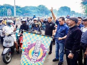 Bamsoet Lepas 10.000 Pengendara Vespa di Jakarta Mods Mayday 2024