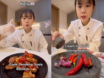 Main ke Indonesia, YouTuber Korea Kelly Bikin Dendeng Batokok dari Sosis!