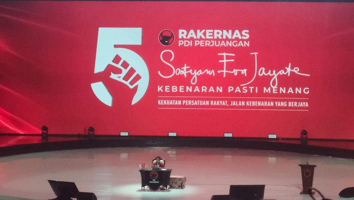 Megawati di penutupan Rakernas PDIP (Dwi/detikcom)