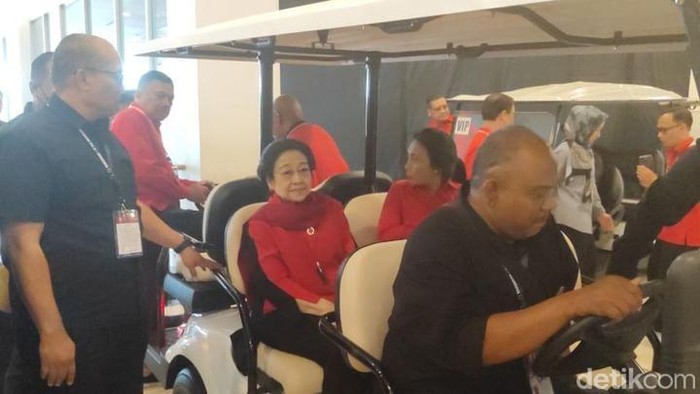 Megawati Soekarnoputri di Rakernas PDIP, Minggu (26/5/2024). (Dwi R/detikcom)
