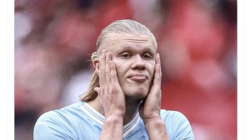 Haaland selalu buruk penampilannya dalam laga penting. Foto: Twitter