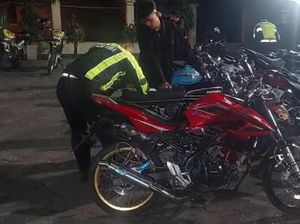 Belasan Motor dan Remaja di Kediri Terjaring Razia Balap Liar