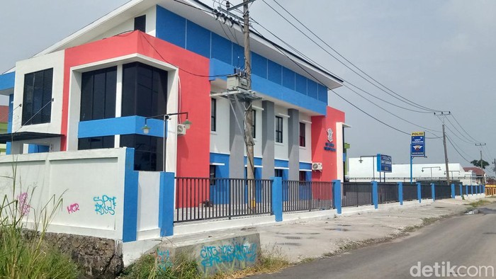 Penampakan gedung baru Unit Gakkum Sat Lantas Polres Klaten di Mojayan, Minggu (26/5/2024).