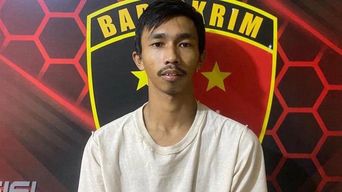 Tampang M Adji Pratama (27), pelaku penusukan di Musi Rawas.