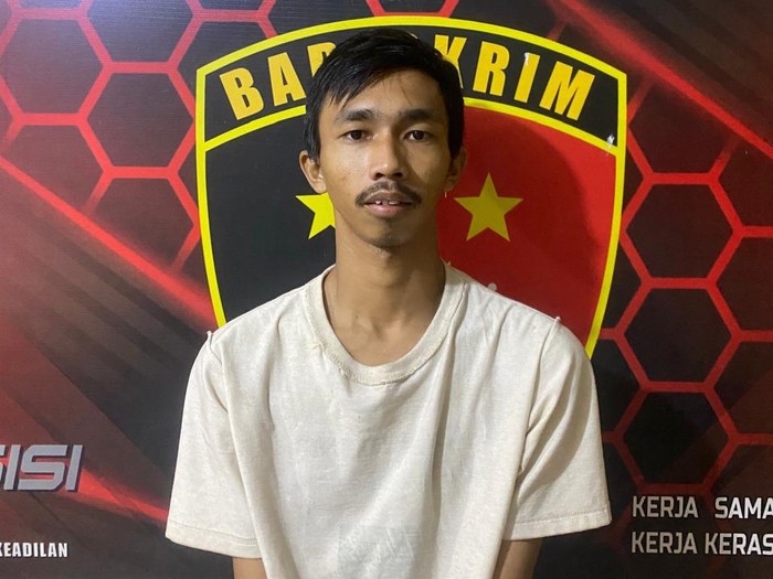 Tampang M Adji Pratama (27), pelaku penusukan di Musi Rawas.