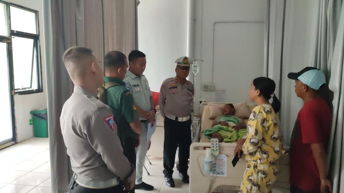 Korban Indra saat berada dirawat di rumah sakit