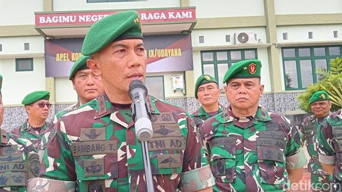 Pangdam IX/Udayana Mayjen TNI Bambang Trisnohadi di Rindam 9 Udayana, Kediri, Tabanan, Bali, Senin (27/5/2024). (Aryo Mahendro/detikBali)