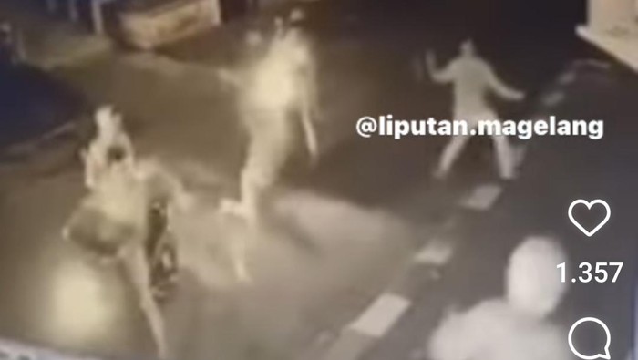 Kejadian pembacokan di Cawang Magelang.