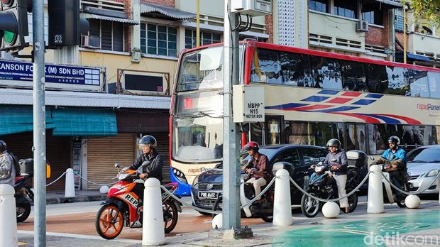 Pemotor di Penang, Malaysia.