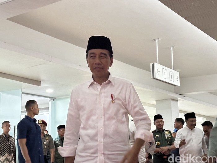 Presiden Jokowi di Istora Senayan (Isal Mawardi/detikcom)