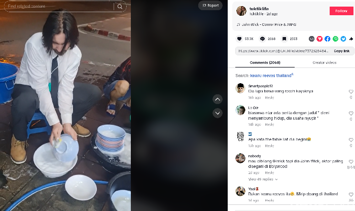 Pria mirip John Wick viral di Thailand