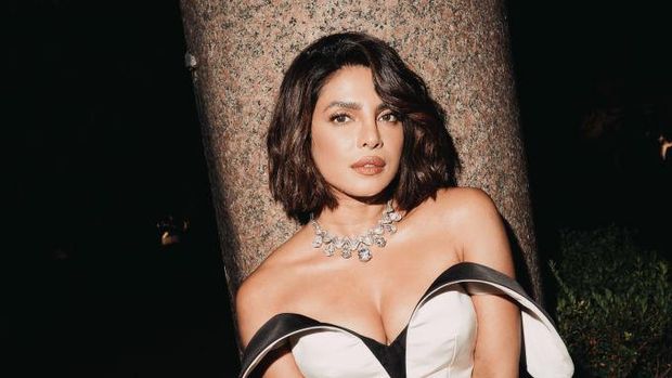 Priyanka Chopra at the Bulgari High Jewelry Event held at Terme di Diocleziano  on May 20, 2024 in Rome, Italy. (Photo by Lucas Possiede/WWD via Getty Images)