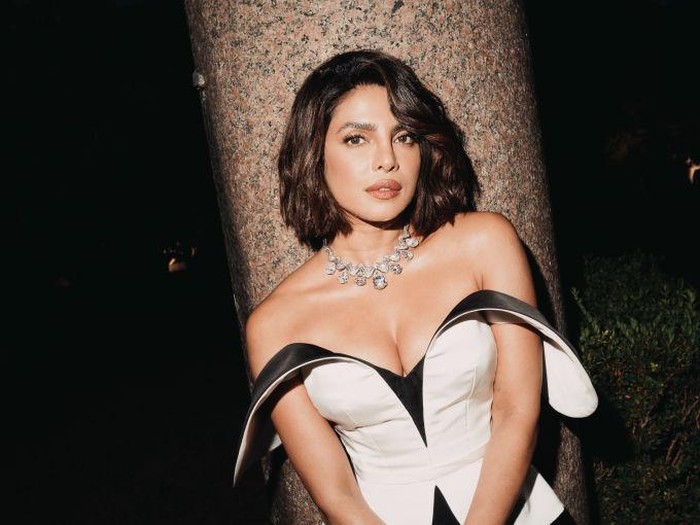 Priyanka Chopra at the Bulgari High Jewelry Event held at Terme di Diocleziano  on May 20, 2024 in Rome, Italy. (Photo by Lucas Possiede/WWD via Getty Images)