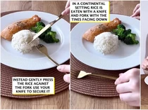 Ahli Etika Bagikan Cara Makan Nasi Pakai Pisau dan Garpu, Dihujat Orang Asia