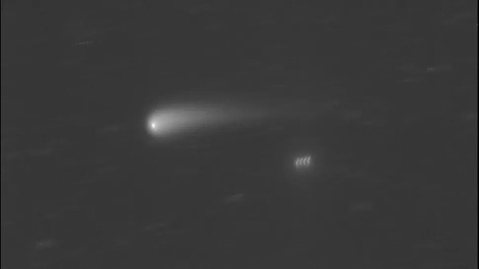 Astronom Gianluca Masi dari Virtual Telescope Project menangkap gambar Komet C/2023 A3 Tsunchinshan-ATLAS pada tanggal 5 Mei 2024 dari Ceccano, Italia
