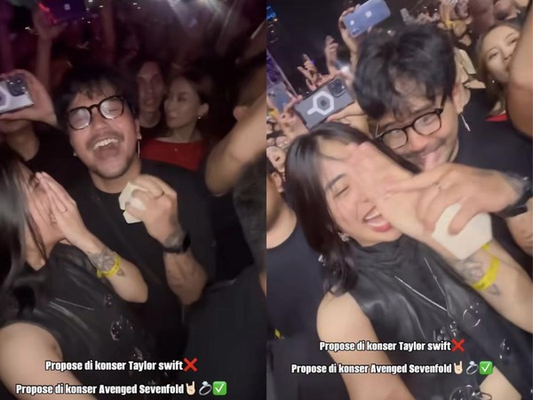 Metal Banget! Viral Pria Lamar Pacar di Konser Avenged Sevenfold di Jakarta
