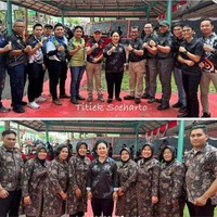 Atasan berbahan mengilap tersebut dipadukannya dengan bawahan senada. Alas kaki berupa flat shoes pun matching. (Foto: Instagram)