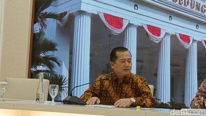 Juru Bicara Kementrian Luar Negeri Lalu Muhamad Iqbal (Rachma Syifa Faiza Rachel/detikcom)