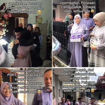 Kisah anak yang menceritakan menemani ayahnya mendapatkan jodoh lagi hingga ke pelaminan Kisah anak yang menceritakan menemani ayahnya mendapatkan jodoh lagi hingga ke pelaminan. Unggahan tersebut langsung viral di media sosial