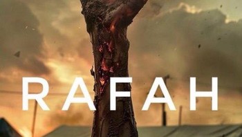 Poster tangan yang terbakar menggapai harapan, sungguh kejam tindakan Israel di Rafah! Foto: Screenshot/X