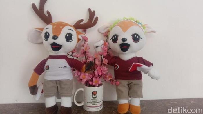 Maskot Pilkada Indramayu 2024 Si Jaka dan Si Ayu