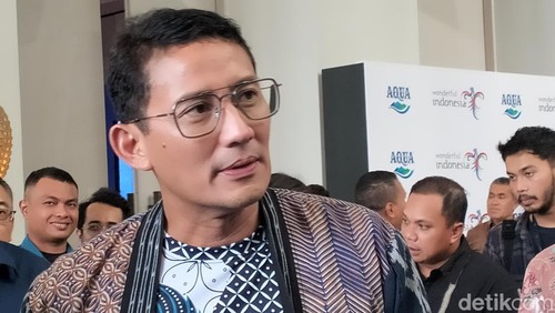 Menparekraf Sandiaga Salahuddin Uno di Labuan Bajo, Manggarai Barat, NTT, Rabu (29/5/2024). (Foto: Ambrosius Ardin/detikBali)