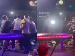 Viral Polisi Ditonjok di Atas Panggung Dangdutan, Pelaku Diamankan