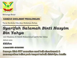 Syarifah Salma Istri Habib Luthfi Wafat