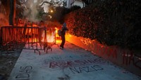 Mereka memprotes genosida Israel atas warga Gaza, Palestina.