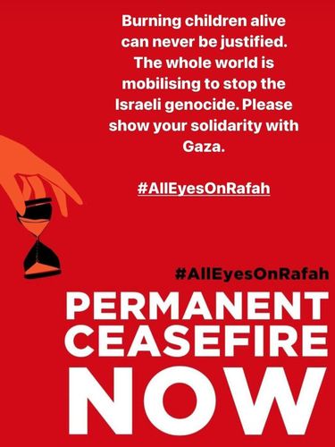 Artis Posting All Eyes On Rafah