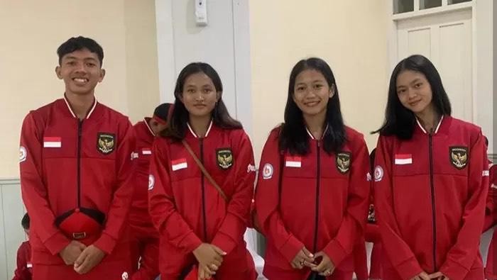 Empat atlet atletik DIY mewakili Indonesia di ASEAN Schools Games 2024. Foto diunggah Kamis (30/5/2024).