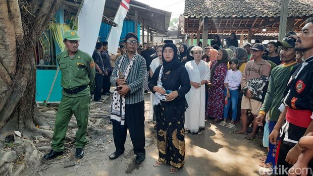 Tradisi sedekah bumi di Desa Lahar Kecamatan Tlogowungu, Kamis (30/5/2024).