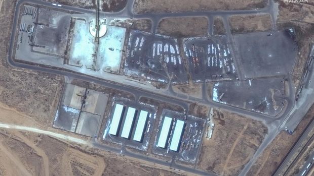 Satellite image shows the UN camp and tents in the Tel al-Sultan area in the western district of Rafah, May 26, 2024. Maxar Technologies/Handout via REUTERS    THIS IMAGE HAS BEEN SUPPLIED BY A THIRD PARTY MANDATORY CREDIT. NO RESALES. NO ARCHIVES. MUST NOT OBSCURE LOGO