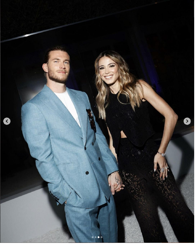 Loris Karius yang berasal dari Jerman saat ini tercatat sebagai kiper Newcastle United. Sedangkan Diletta Leotta populer sebagai presenter olahraga di negara salnya, Italia. Foto: Instagram