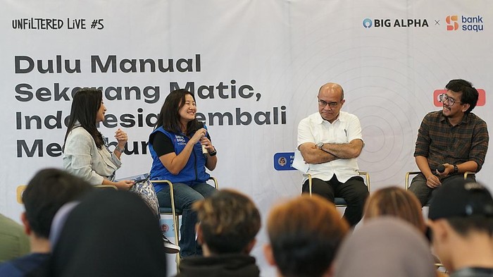 Diskusi Mengajak Membangun Kebiasaan Menabung Diskusi bertema 'Unfiltered Live #5: Dulu Manual Sekarang Matic, Indonesia Kembali Menabung' digelar di Jakarta. Acara ini mengajak warga menabung.
