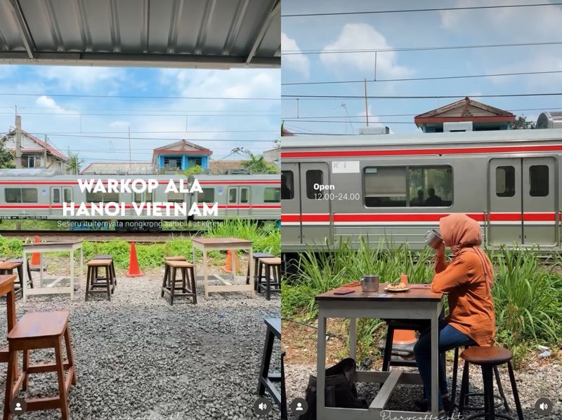 Hits! 5 Tempat Ngopi Ini Tawarkan Pemandangan Kereta Api