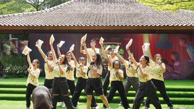 Jumpa pers Drama Musikal Keluarga Cemara di Cipete, Jakarta Selatan, pada Kamis (30/5/2024).